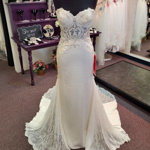 Casablanca BL224 Size 6 Ivory/Silver Bridal Gown